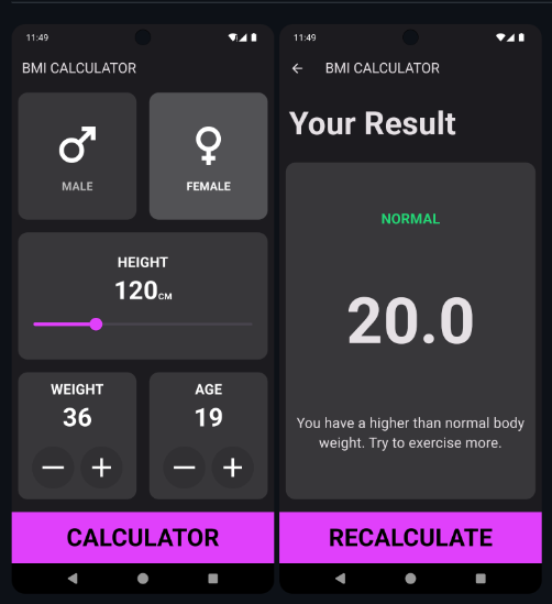 BMI Calculator App